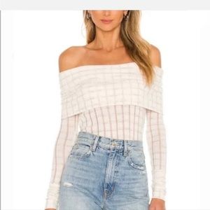 NWT! Free People Snowbunny Girlfriend Off the Shoulder Top size L